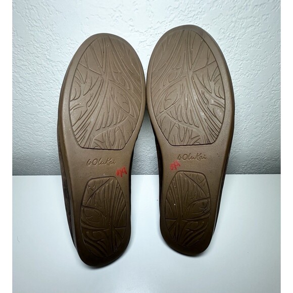 OluKai Women's Nohea Nubuck Leather Loafers Slip On Shoes Brown Flat SIZE 10 - Picture 14 of 14